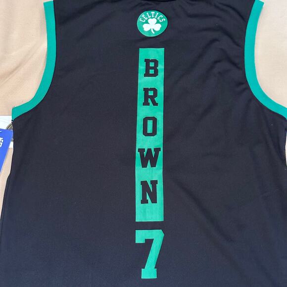 Boston Celtics Mens Medium Ultra Game NBA Jersey Brown #7 Muscle Tank Black New - Picture 11 of 16